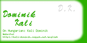 dominik kali business card